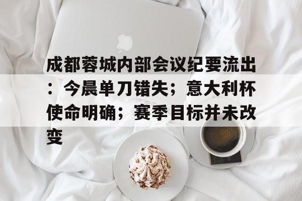 开云体育-成都蓉城内部会议纪要流出：今晨单刀错失；意大利杯使命明确；赛季目标并未改变的简单介绍